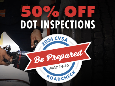 50% off DOT inspections for CVSA