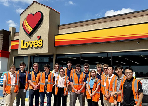 Musket and Trillium Energy interns at a Love's