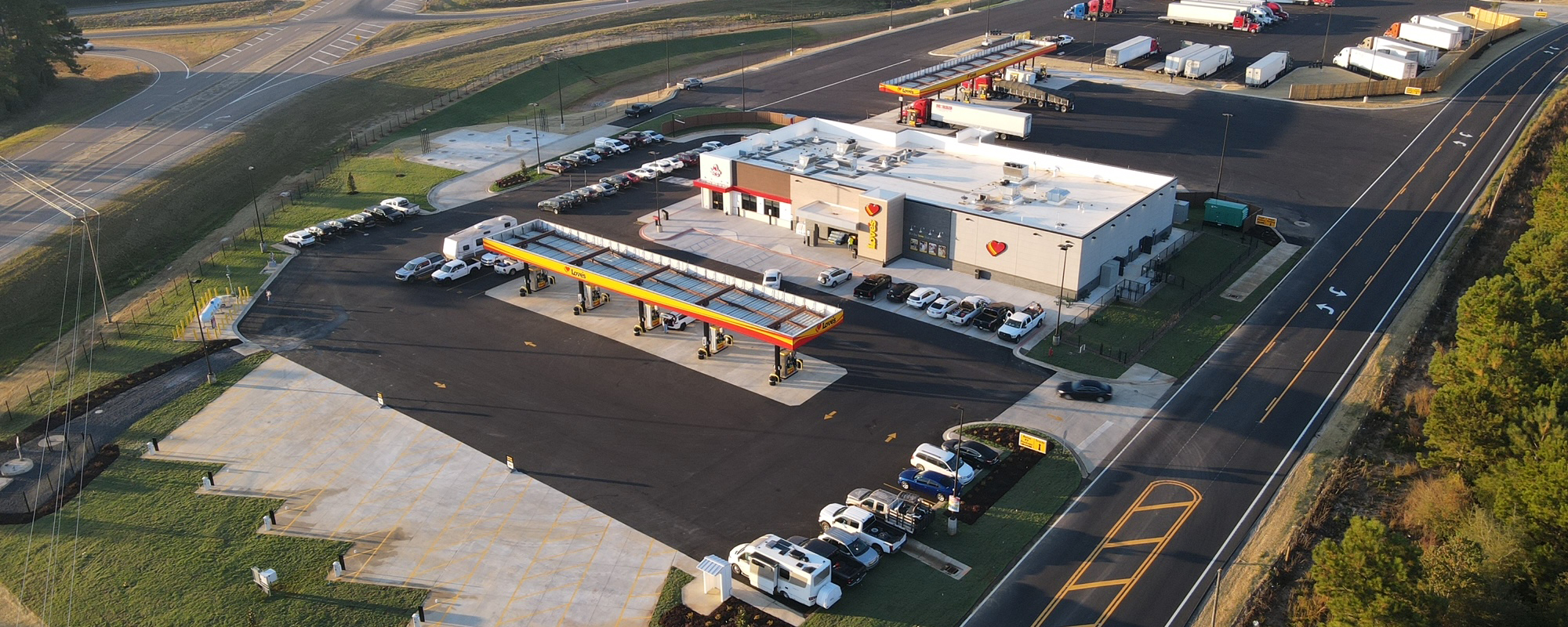 An aerial shot of Store 565 in Hattiesburg, MS