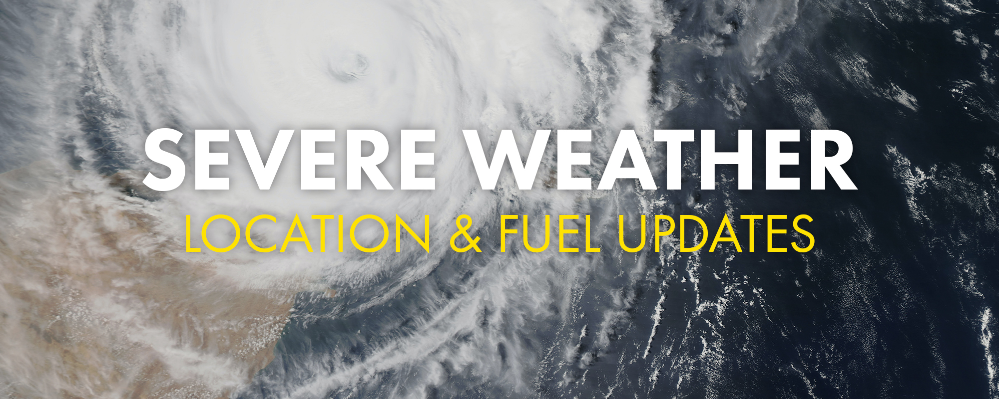 Severe weather location & fuel updates graphics
