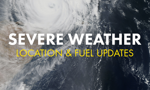 Severe weather location & fuel updates graphics